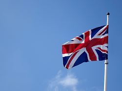 14 09 2018 luxemburg stadt luxemburg der union jack von grossbritannien und nordirland weht im wind