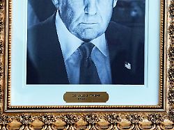 a portrait and plaque dedicated to u s president donald trump at the presidential walk of fame at the white house in washington d c u s december 17 2025