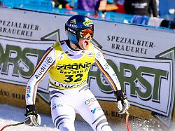alpine skiing fis wc livigno livigno italy 27 dec 25 alpine skiing fis world cup super g men image shows the rejoicing of simon jocher ger