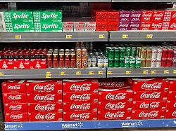 augusta ga usa 12 21 22 walmart grocery store interior coca cola section