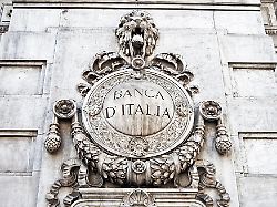 banca ditalia frieze of the bank of italy from the facade of the building of the milanene head office