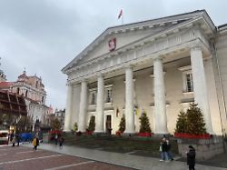 das historische rathaus von vilnius