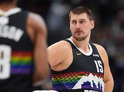 denver nuggets center nikola jokic 15 in the first half of an nba basketball game thursday dec 25 2025 in denver
