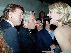 donald trump jeffrey epstein and a woman speaking at an undated event editorial use only see special instructions