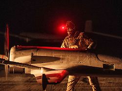 file a ukrainian serviceman of the 14th separate unmanned aerial systems regiment prepares a long range drone an 196 liutyi before takeoff in undisclosed location ukraine tuesday oct 14 2025