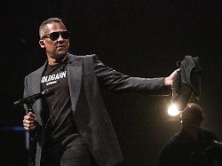 german singer songwriter xavier naidoo performs on stage during a concert at the blue balls festival in lucerne switzerland saturday july 27 2019 the music event runs from 19 to 27 july