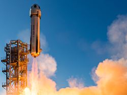 handout photo dated on october 23 2024 shows new shepard 27 liftoff ns27 texas usa photo by blue origin via abacapress