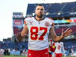 kansas city chiefs tight end travis kelce 87 walks off the field after the game against the tennessee titans at nissan stadium in nashville tennessee on december 21 2025