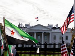 president donald j trump and syria s president ahmad al sharaa meet with president donald j trump as supporters cheer him on outside the white house in washington dc on november 10 2025