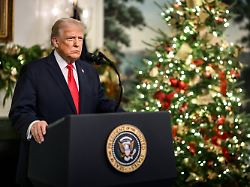 president donald trump addresses the nation wednesday december 17 2025 from the diplomatic reception room of the white house