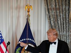 president donald trump gestures after speaking at a kennedy center honors reception for recipients at the state department saturday dec 6 2025 in washington