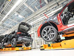 produktionslinie produktion des e auto modells id