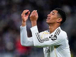 real madrid s jude bellingham reacts during the spanish la liga soccer match between real madrid and celta vigo in madrid spain sunday dec 7 2025