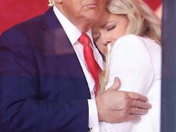 september 21 2025 glendale arizona usa president of the united states donald trump and erika kirk the widow of charlie kirk at the charlie kirk memorial at state farm stadium