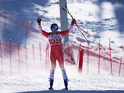ski alpin weltcup abfahrt maenner der schweizer marco odermatt reagiert nach seinem lauf