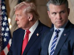 u s secretary of defense pete hegseth stands with president donald trump after president trump made an announcement about the navy s golden fleet at mar a lago in palm beach florida u s december 22 2025