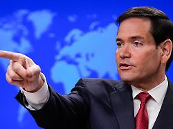 us aussenminister marco rubio spricht waehrend einer pressekonferenz im aussenministerium 1