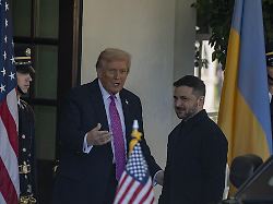 washington dc united states october 17 united states president donald trump greets the ukrainian president volodymyr zelenskyy at the white house in washington dc united states on october 17 2025