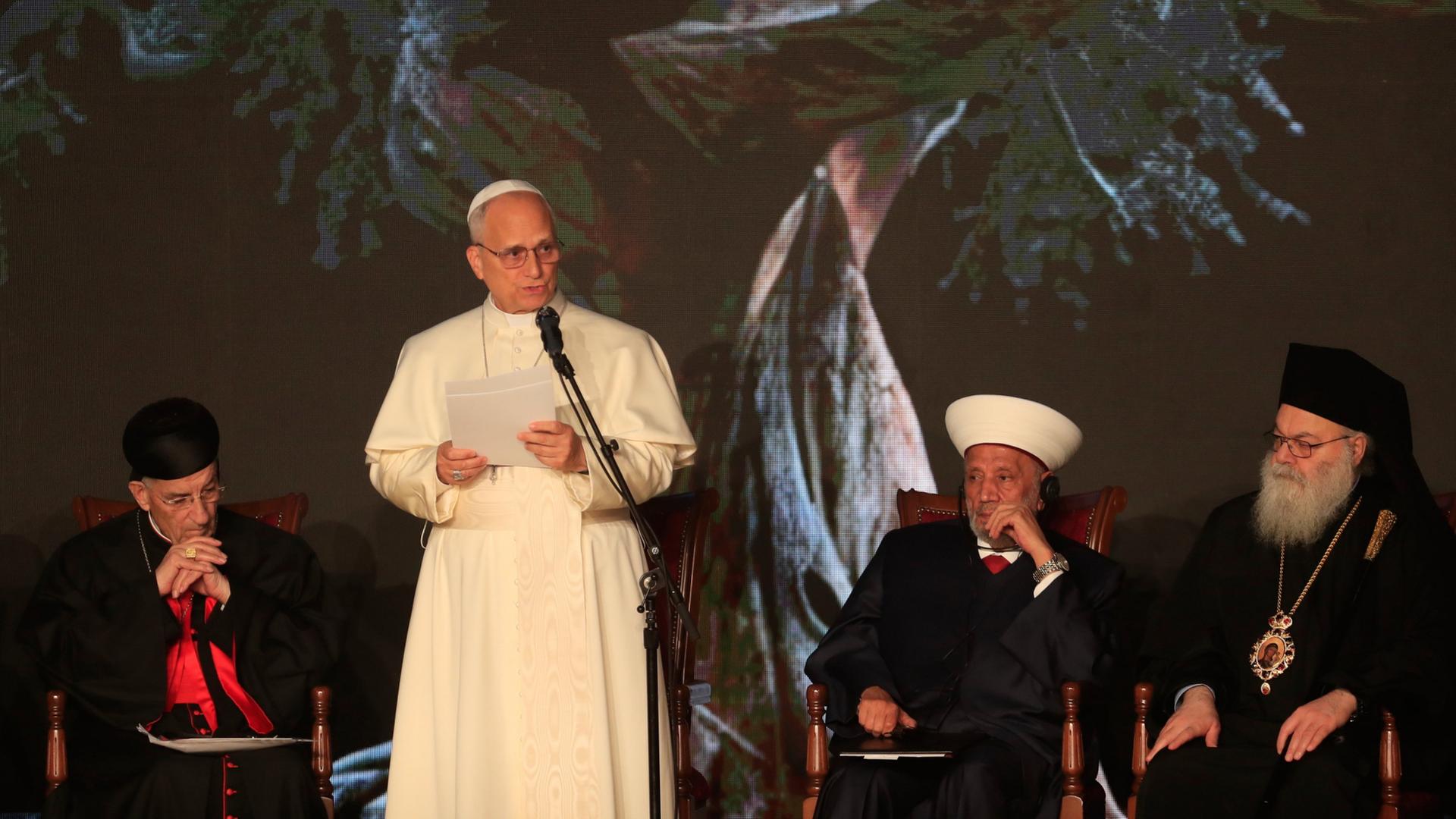 papst leo libanon 100