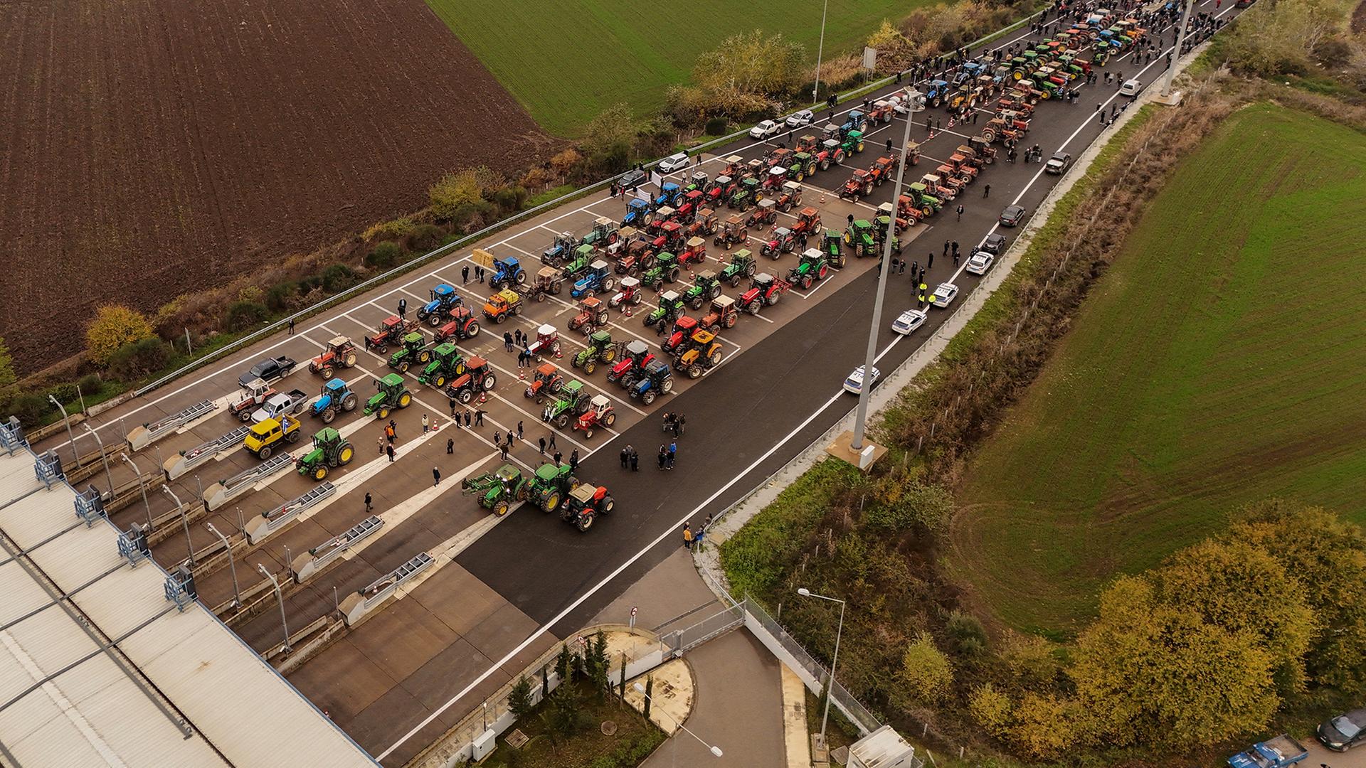 traktoren grenze blockade 100