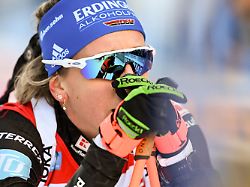 14 01 2026 bayern ruhpolding biathlon weltcup staffel 4 x 6 km damen franziska preuss aus deutschland reagiert im ziel