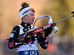 16 01 2026 bayern ruhpolding biathlon weltcup sprint 7 5 km damen selina grotian aus deutschland beim anschiessen vor dem wettkampf