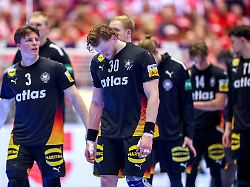 26 01 2026 handball men s ehf euro 2026 deutschland daenemark jyske bank boxen in herning daenemark main round enttaeuschte gesichter bei der deutschen mannschaft nach der niederlage gegen daenemark