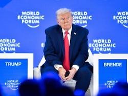 260121 davos jan 21 2026 xinhua u s president donald trump attends the world economic forum annual meeting in davos switzerland jan 21 2026