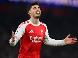 28 january 2026 arsenal v kairat almaty champions league emirates stadium arsenal v kairat almaty champions league emirates stadium kai havertz celebrates scoring in the first half