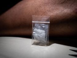a bag of methamphetamine also called ice or crystal meth is seen before people engage in chemsex in bangkok thailand on march 28 2025