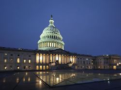 a general view of the u s capitol building with a reflection sunday nov 30 2025 in washington aaron m