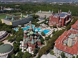 antalya turkiye september 07 an aerial view of kremlin palace hotel in antalya turkiye on september 07 2022 hotels attracts attention of tourists with different types of architecture