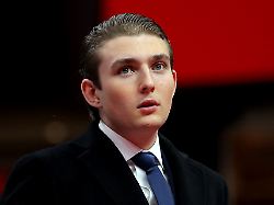 barron trump attends the inaugural parade inside capital one arena on the inauguration day of his father u s president donald trump s second presidential term in washington u s january 20 2025