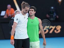 carlos alcaraz of spain is congratulated by alexander zverev left of germany following their semifinal match at the australian open tennis championship in melbourne australia friday jan 30 2026
