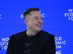 davos switzerland january 22 business person elon musk delivers a speech during the world economic forum annual meeting in davos switzerland on january 22 2026