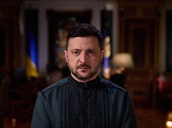 december 31 2025 kyiv kyiv oblast ukraine ukrainian president volodymyr zelenskyy delivers his new year address and greetings to the ukrainian people december 31 2025 in kyiv ukraine