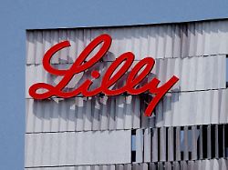 file photo the eli lilly logo is shown on one of the company s offices in san diego california u s september 17 2020