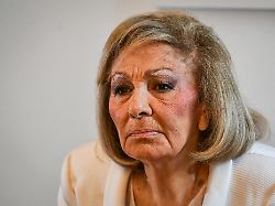 former empress of iran farah pahlavi looks on during a tour on artworks at the fiap jean monnet in paris on may 21 2024 photo by firas abdullah abacapress