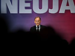 fussball bundesliga neujahrsempfang der deutschen fussball liga dfl im gesellschaftshaus palmengarten hans joachim watzke ligapraesident der dfl spricht auf dem neujahrsempfang der dfl