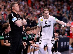 gislason alfred trainer team deutschland mit knorr juri dhb handball laenderspiel deutschland kroatien am 11 01 1