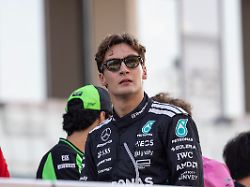 george russell of united kingdom spotted during the driver s parade ahead of the race george russell is driving the f1 race car no 63 the mercedes w16 for the mercedes amg petronas formula one team