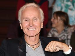 hamburg germany october 10 musician klaus eberhartinger during the markus lanz tv show on october 10 2018 in hamburg germany