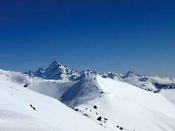 italien piemont provinz cuneo cottische alpen valle maira dora maira massiv skitour monte bellino