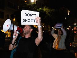 january 7 2026 san diego california usa protesters march during an anti ice protest in downtown san diego