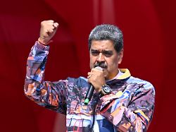 july 28 2024 maturin venezuela nicolas maduro president of venezuela presented the july 28 elections as a choice between peace or war in his speech at a rally in maturin