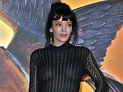 lily allen attends the hunger games on stage the global stage premiere at the troubadour canary wharf theatre in london england uk