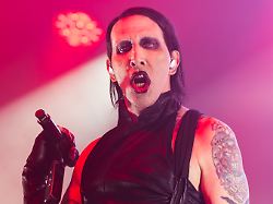 marilyn manson performs at the byline bank aragon ballroom on saturday aug 17 2024 in chicago
