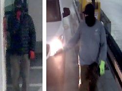 montage von zwei der fahndungsfotos zeigt maenner mit bunten handschuhen