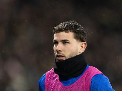 paris france january 16 lucas hernandez of paris saint germain during the french ligue 1 l1 football match between paris saint germain psg and lille losc at parc des princes stadium in paris