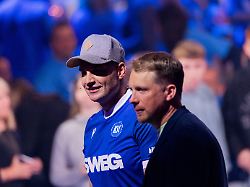 pietro lombardi l und oliver pocher unterhalten sich in einer werbepause im finale der rtl castingshow deutschland sucht den superstar im coloneum